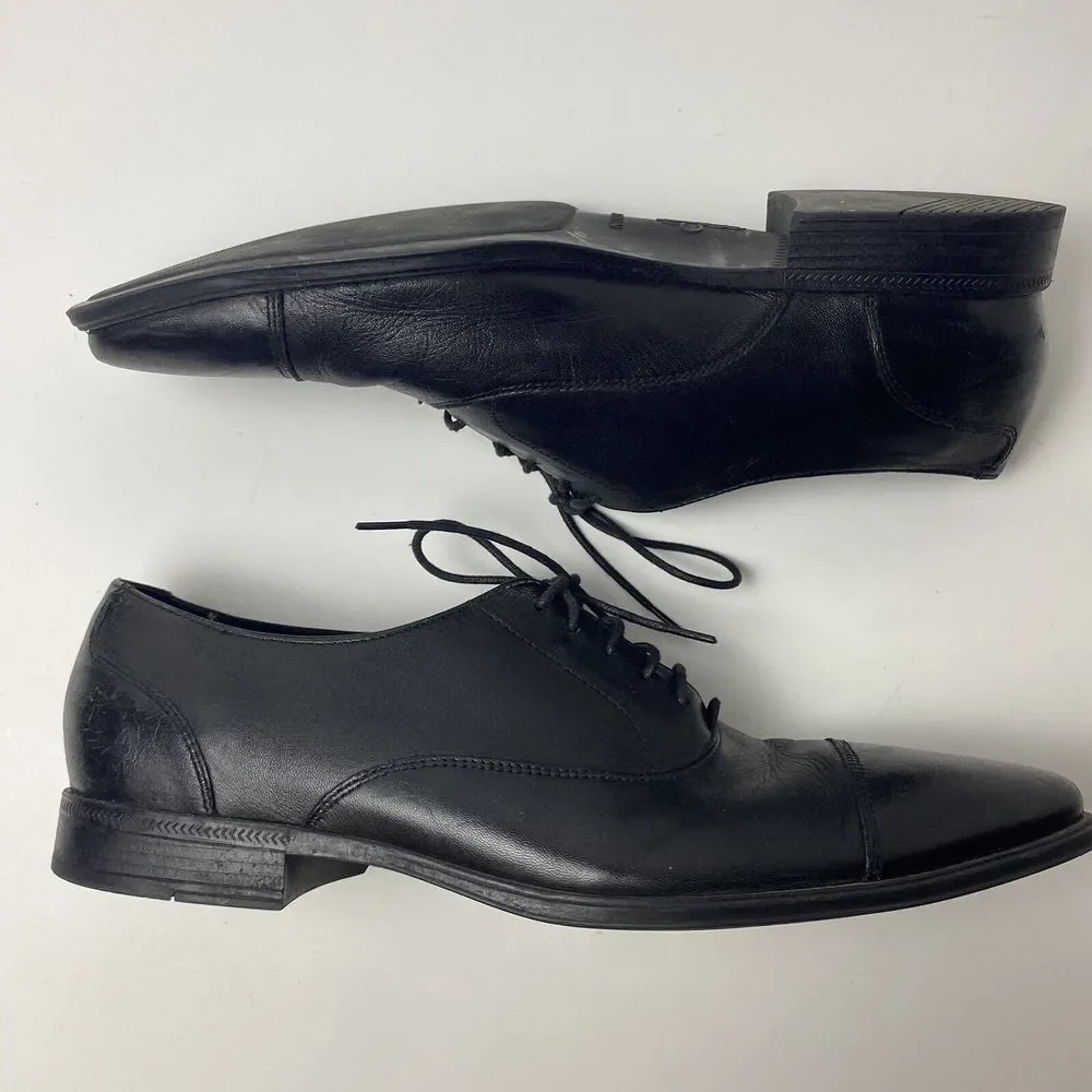 Cole Haan Men's 10.5 Air Adams Cap Toe black Leather Oxford Business dress Shoes